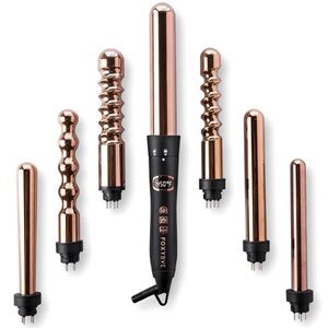 Foxy Bae Le Se7en 7-in-1 Rose Gold Professional Curling Wand Set